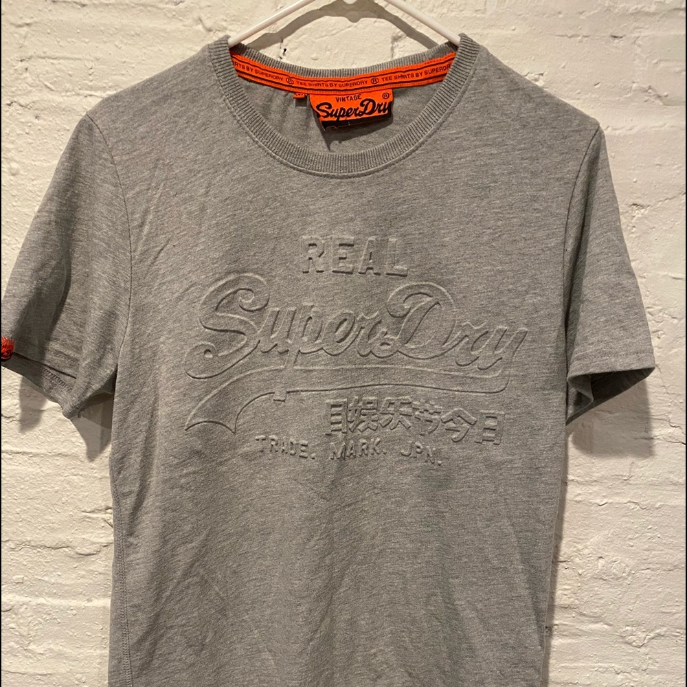 Super dry t shirt size m. Fits small